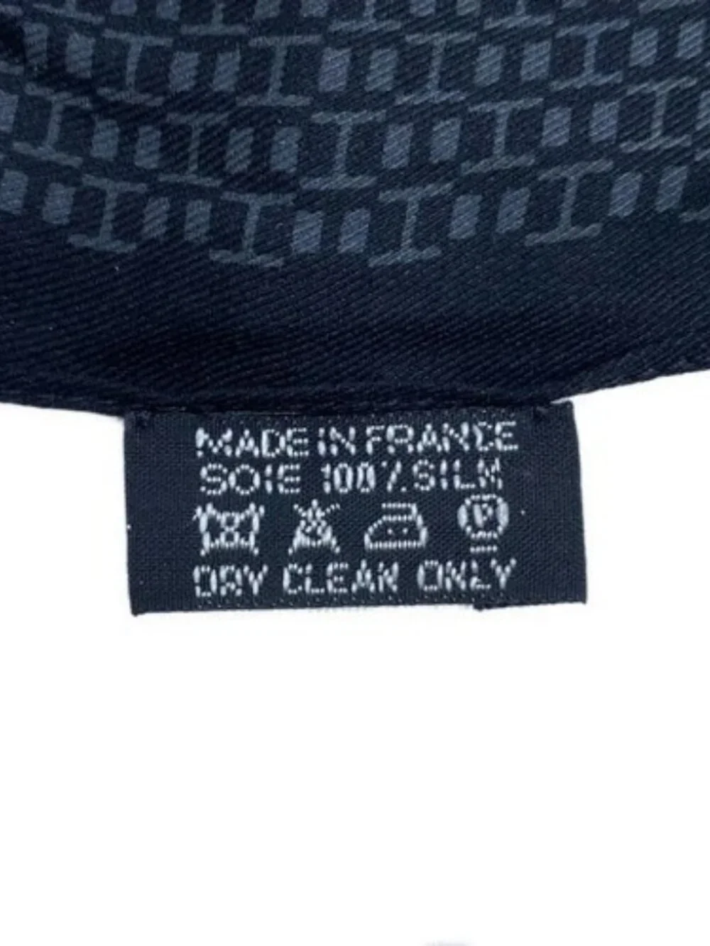 HERMES - Black Dark Gray Scarf - Picture 3 of 4